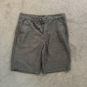 Hurley Gray Flat Front Shorts Classic Style